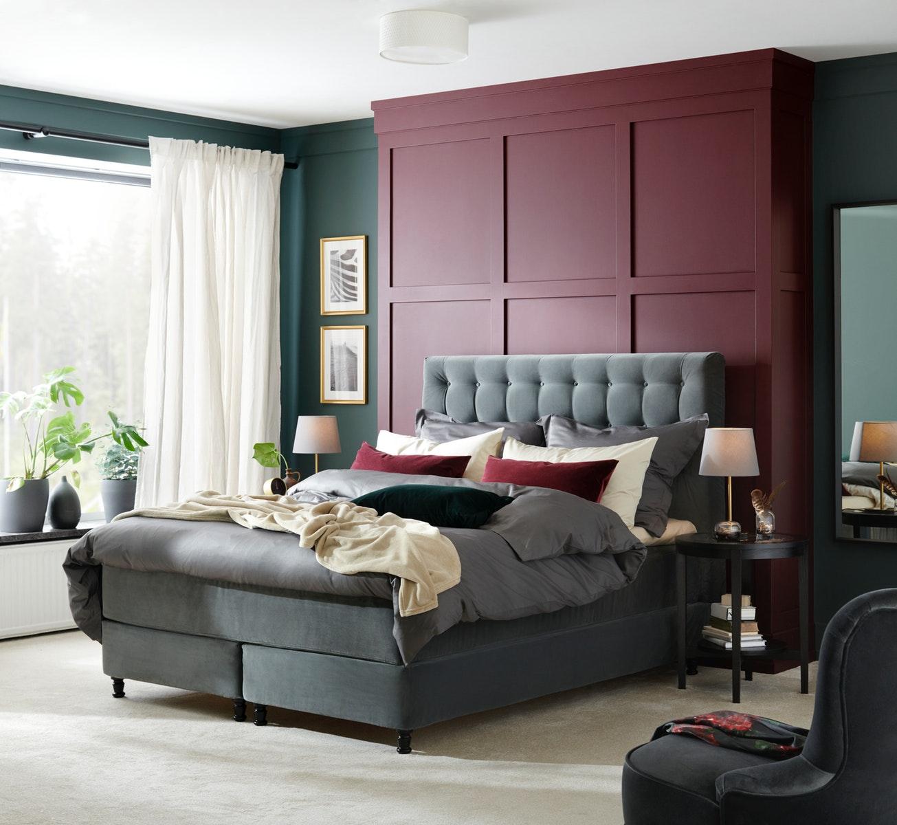 Elegantes Schlafzimmer in Grüntönen - IKEA Deutschland