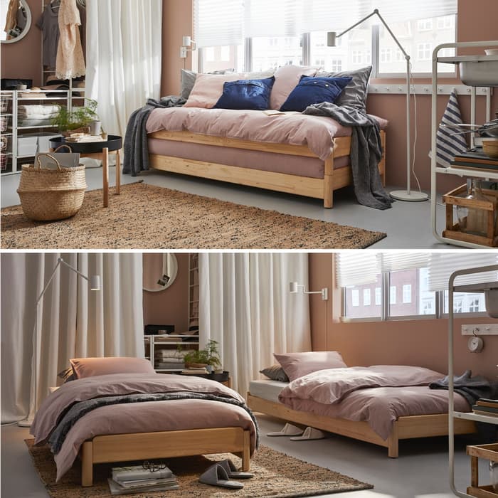 Vielseitiges Wohn- und Schlafzimmer in braun - IKEA Deutschland