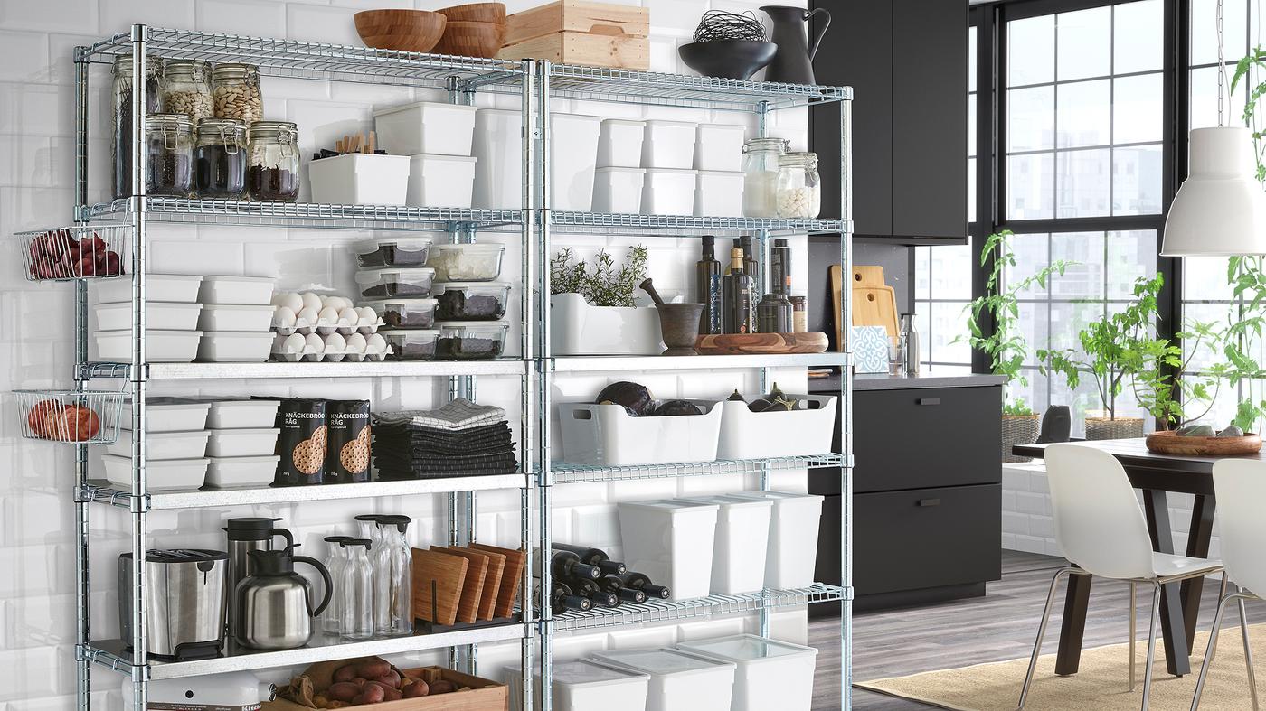 Moderne Speisekammer mit offenen Regalen IKEA Deutschland
