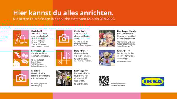 Eine Übersicht, der Aktivitäten die wir im September haben.