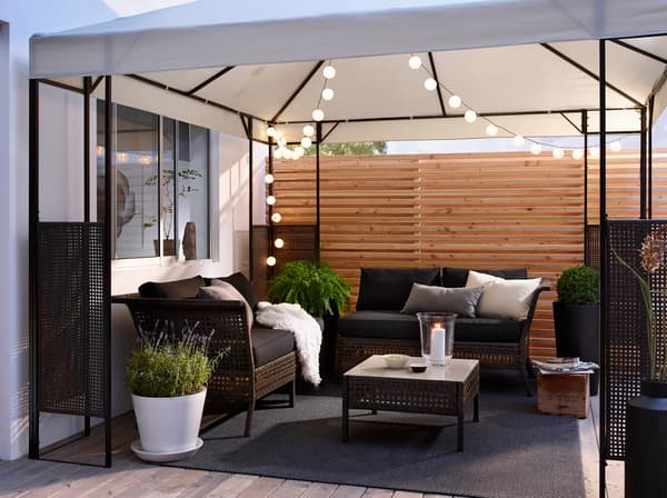 Inspiration für Draußen - Eine VeranDa Mit Kungsholmen 4er Sitzgruppe In Schwarzbraun  1aD503262DfD8abcab6f5e64468a7f0f