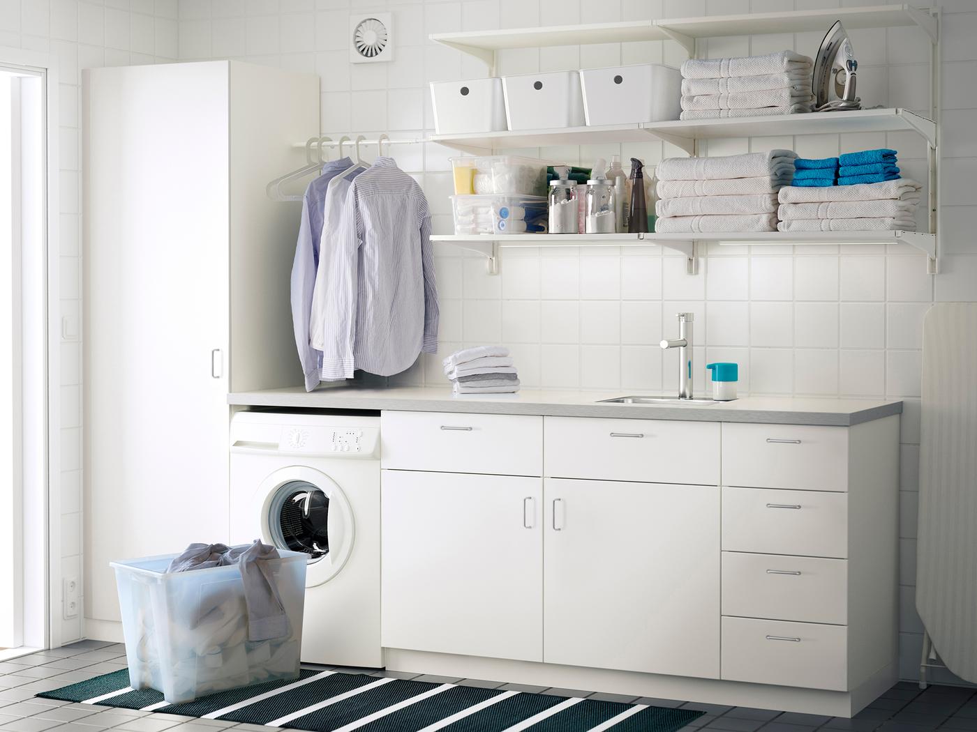 Inspiration Weiße Waschküche einrichten IKEA Deutschland