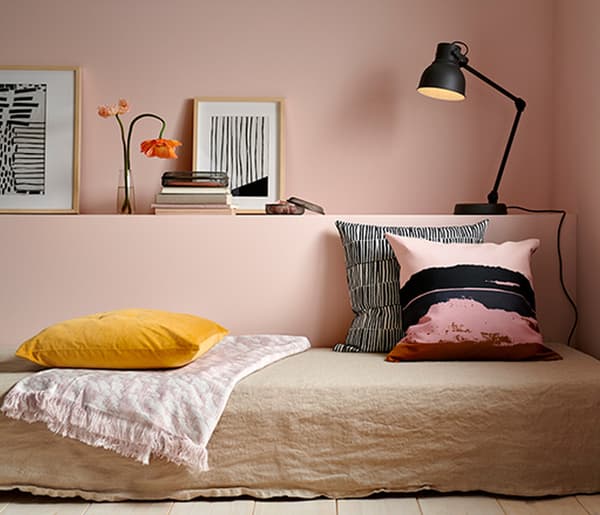 ELDTÖREL Cushion cover Pink/multi | IKEA