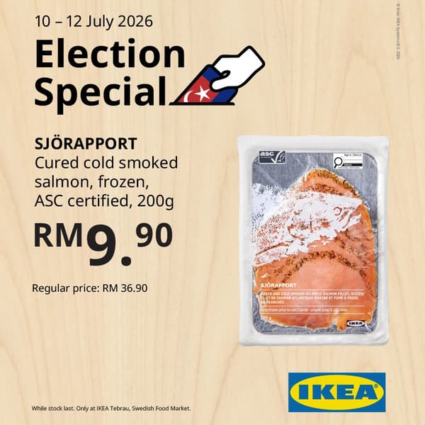 election special Tebrau food offers cold smoked salmon