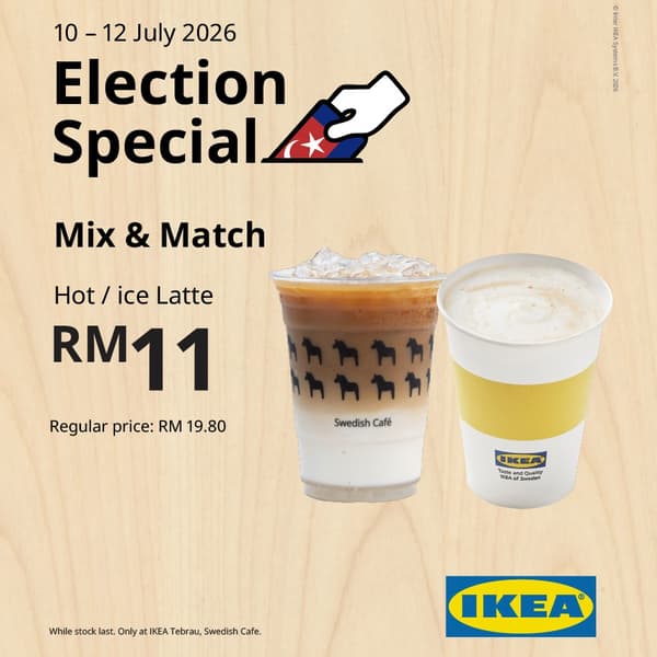 election special Tebrau food offers hot/ice latte