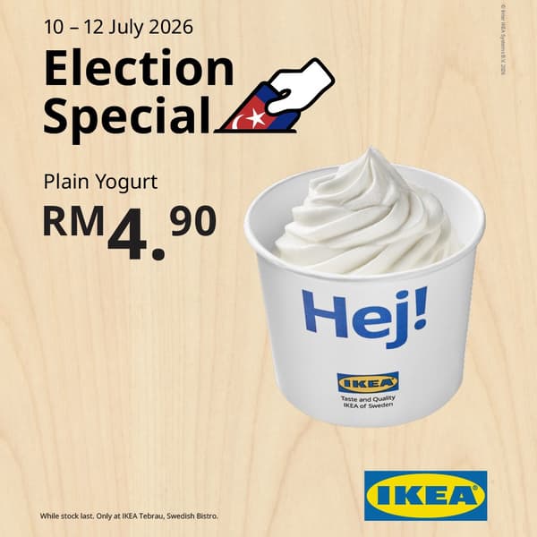 election special Tebrau food offers plain yogurt