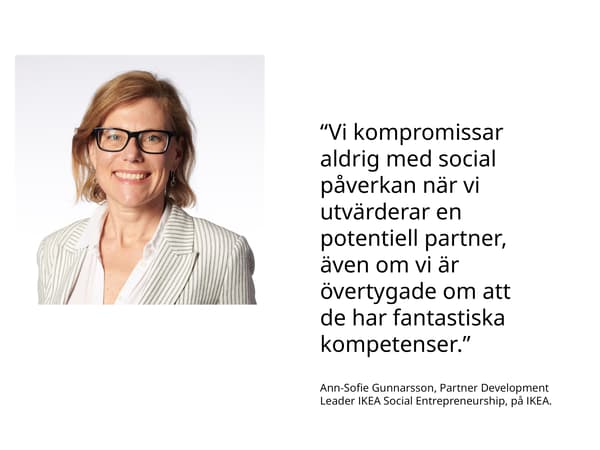 En bild på en kvinna med tillhörande citat.