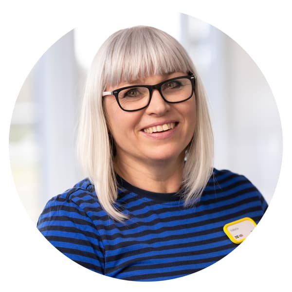 En cirkulär profilbild av Izabela Kaminska 
Interior Design Manager på IKEA Sverige. 