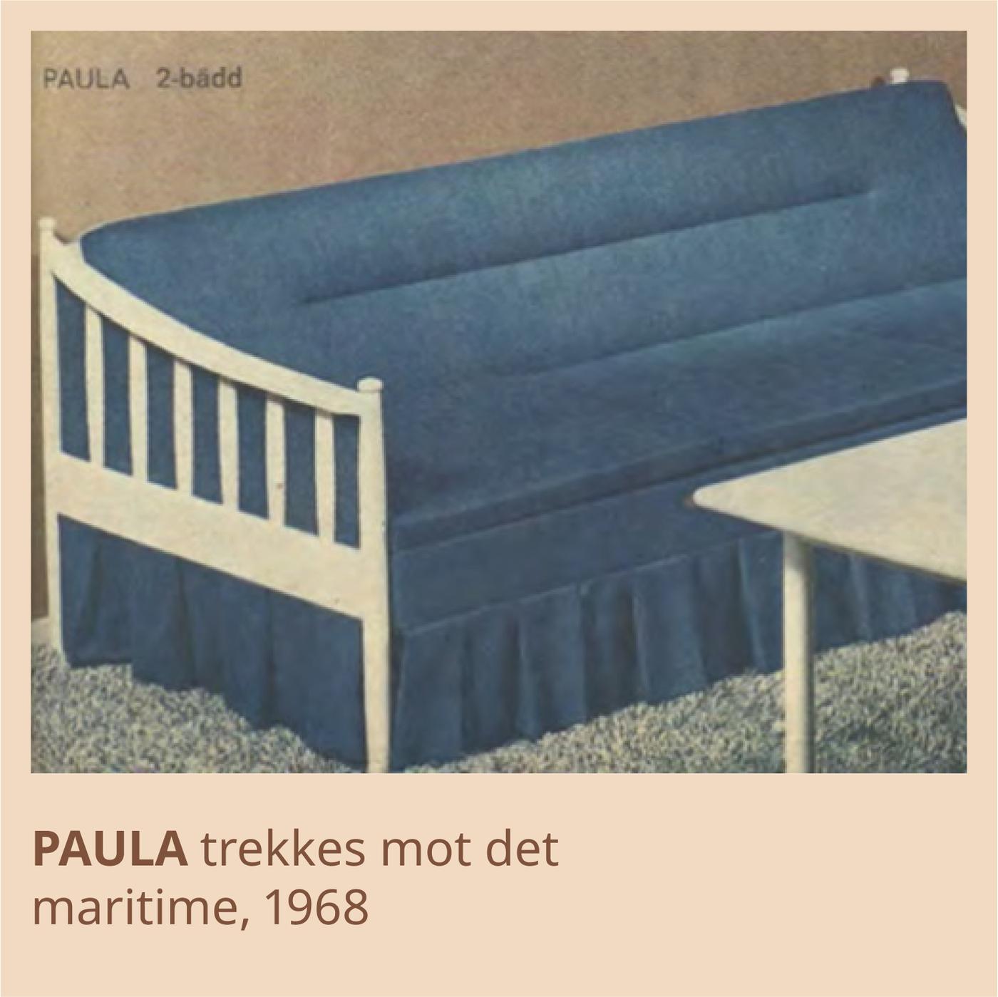 En gammel maritim sofa. 