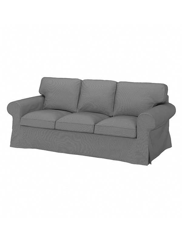 En grå 3-personers sofa.