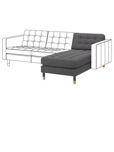 En grå LANDSKRONA chaiselong