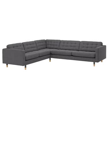 En grå LANDSKRONA hjørnesofa