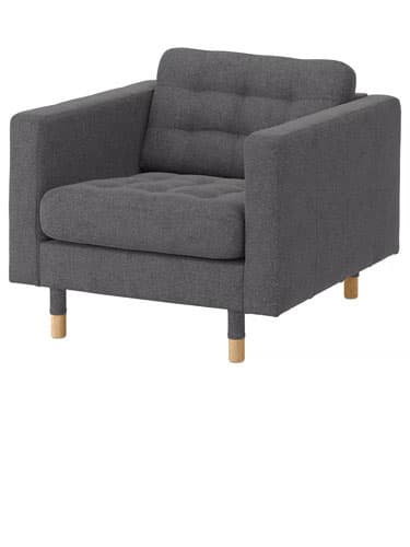 En grå LANDSKRONA lænestol