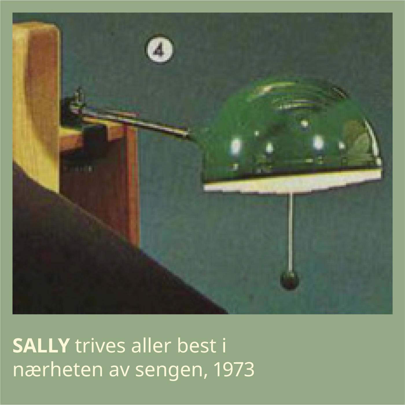 En grønn lampe. 