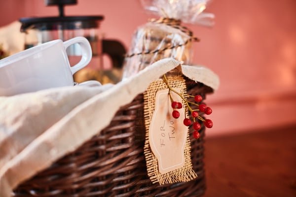 En kurv med godsaker.