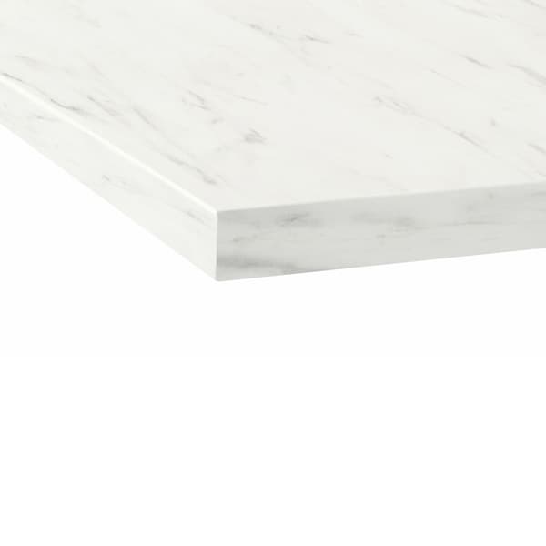 Encimera, blanco efecto mármol/laminado