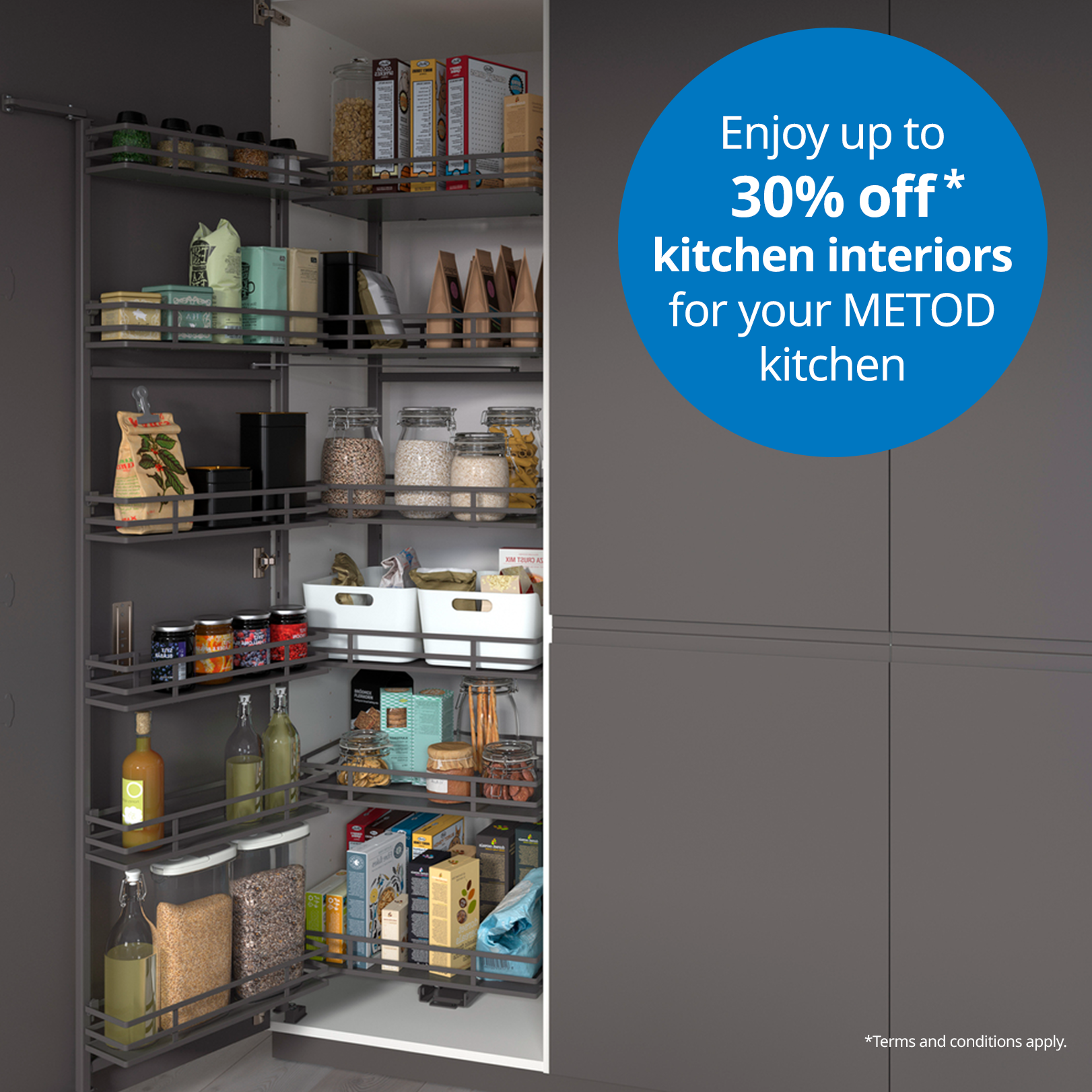 Enjoy up to 30% off kitchen interiors for your METOD kitchen promo