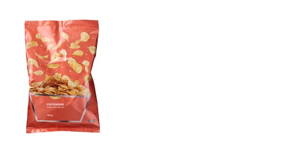 ENSTÄMMIG chipsy,  osoleno, 150 g