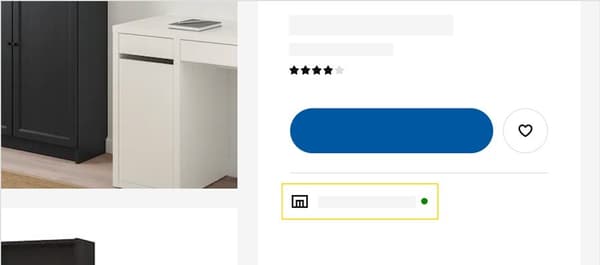 Es ist ein Screenshot zu sehen, der zeigt, wie Icons zur Warenverfügbarkeit auf der Produktseite aussehen.