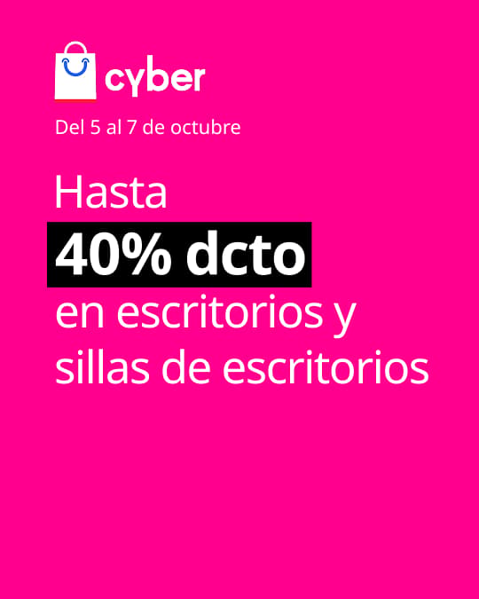 Escritorios y sillas de escritorio con hasta 40% de descuento en Cyber.