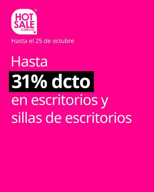Escritorios y sillas de escritorio hasta 31% dcto en Hot Sale.
