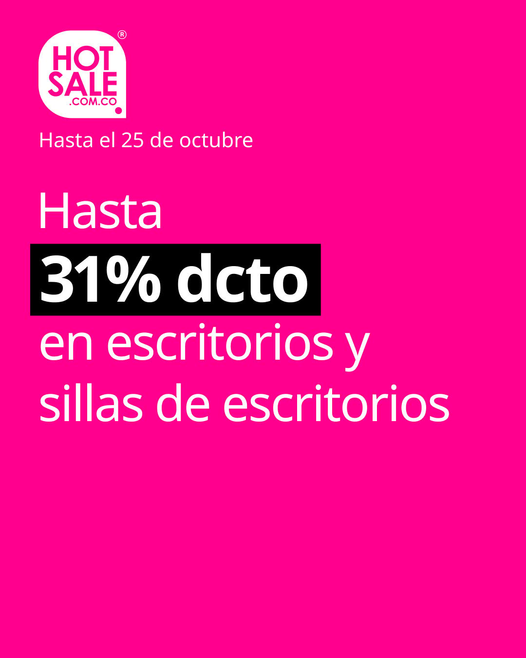 Escritorios y sillas en Hot Sale