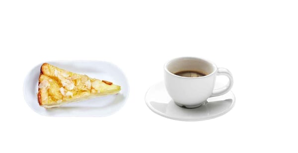 espresso a vegan jablečný dort