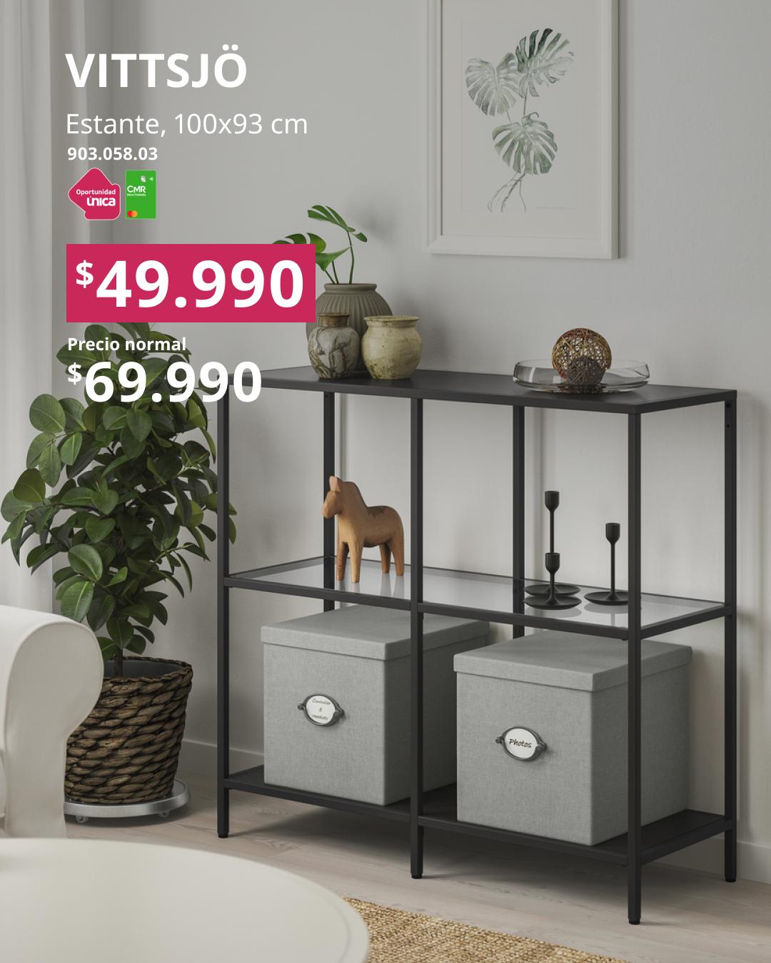 Estante VITTSJÖ negro con oportunidad única con tu CMR