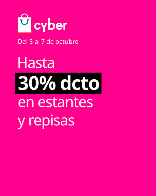 Estantes y repisas con hasta 25% de descuento en Cyber.
