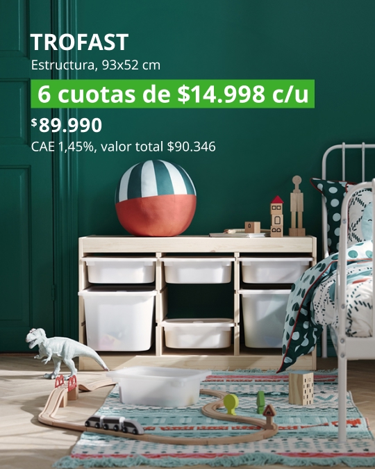 Estructura de madera TROFAST para almacenar juguetes