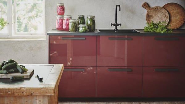 Kok Kallarp Koksserie I Brunrott Med Modern Stil Ikea