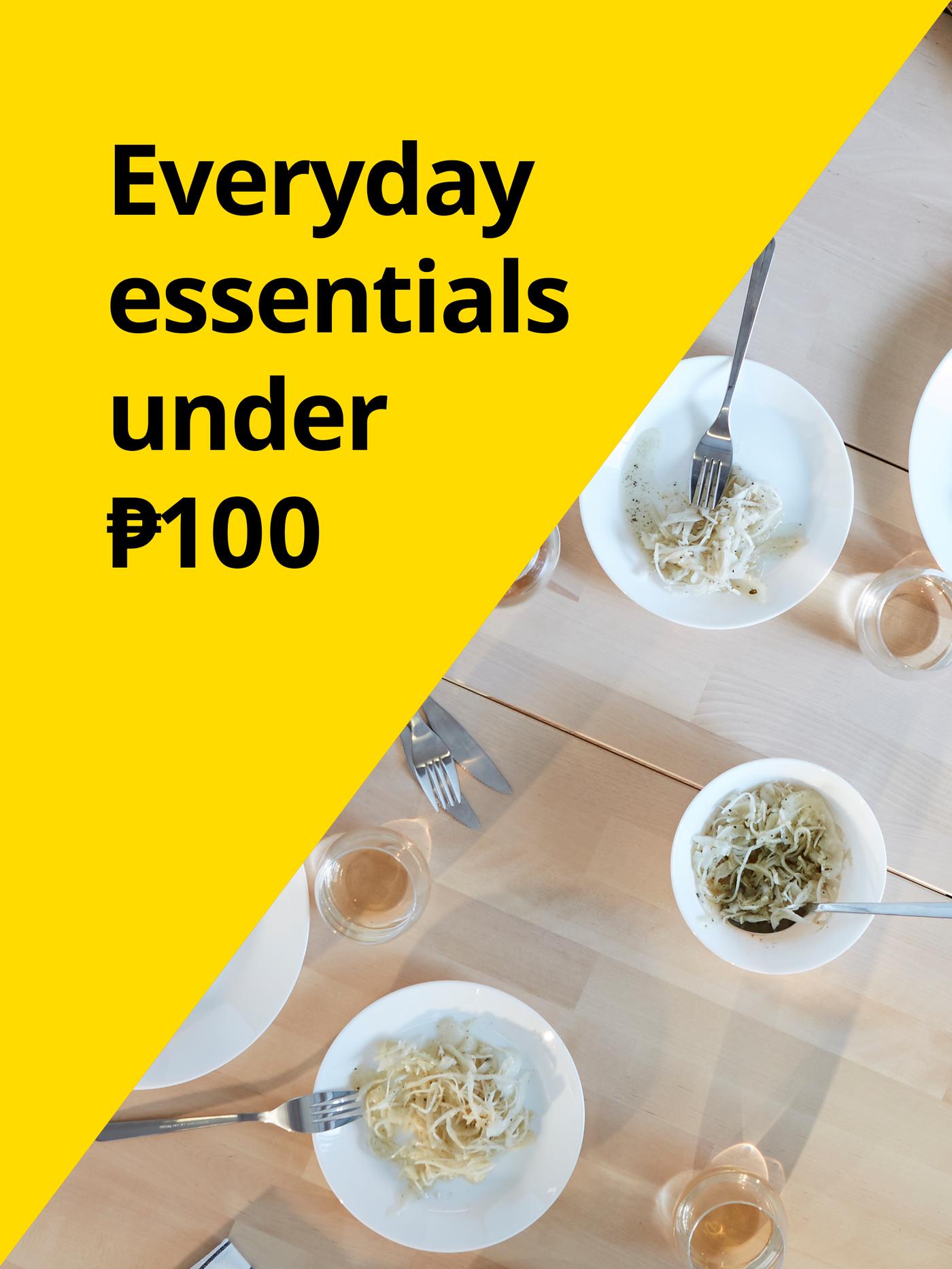 Everyday essentials under 100 pesos