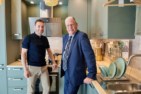 Executive Member for Development and former Preston Mayor David Borrow together with Mike Parker, Area Manager, IKEA UK. 