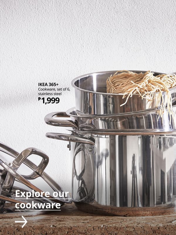 Explore our cookware.
This photo will lead to our list of cookware items