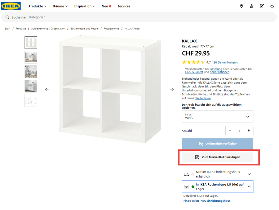 SchrittfürSchrittAnleitung Click &Collect IKEA Schweiz