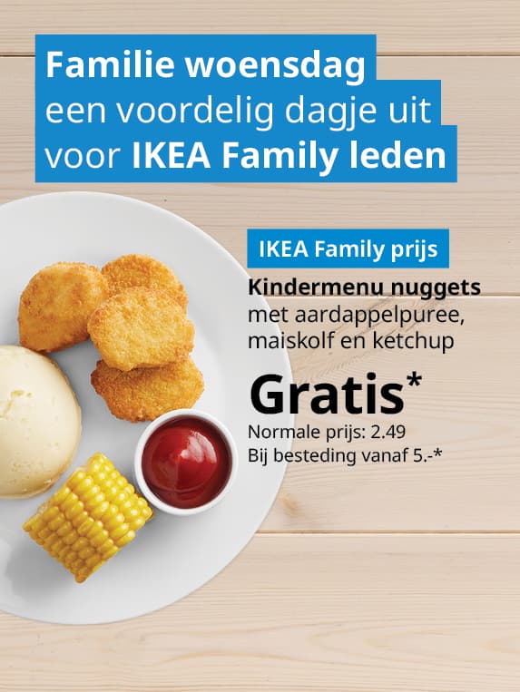 Familie woesndag een voordeling dagje uit voor IKEA Family leden