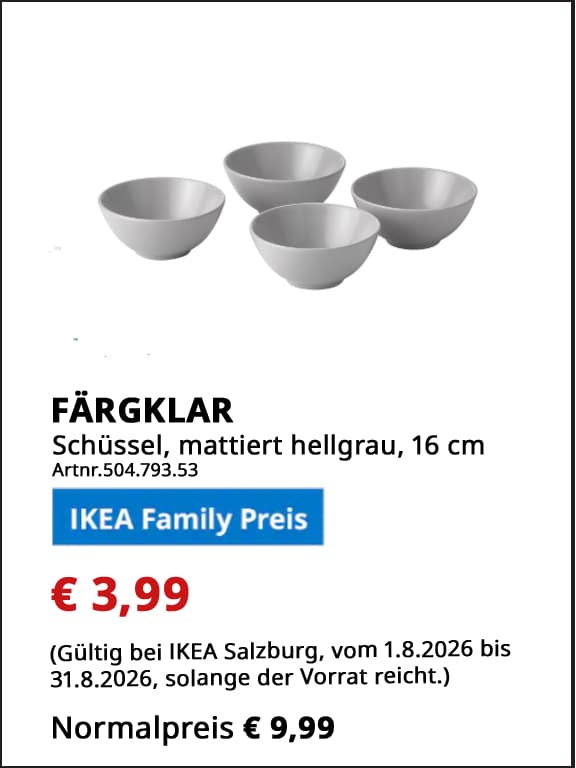 Family Angebot Salzburg August