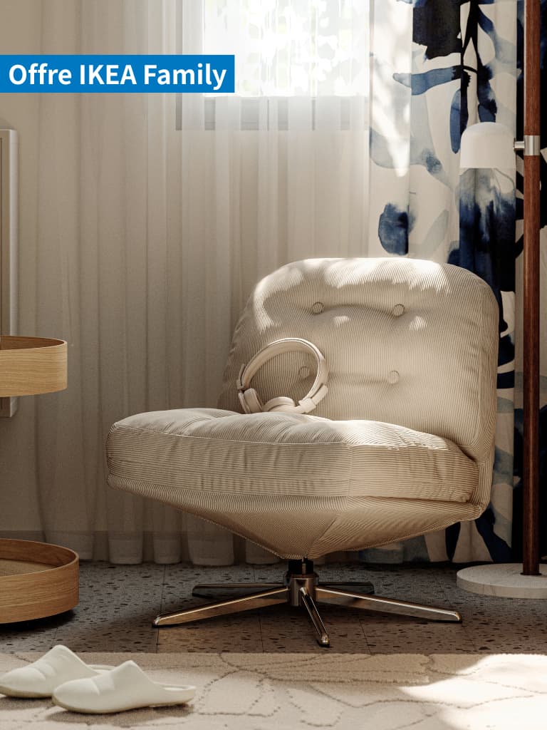 Fauteuil crème DYVLINGE 
