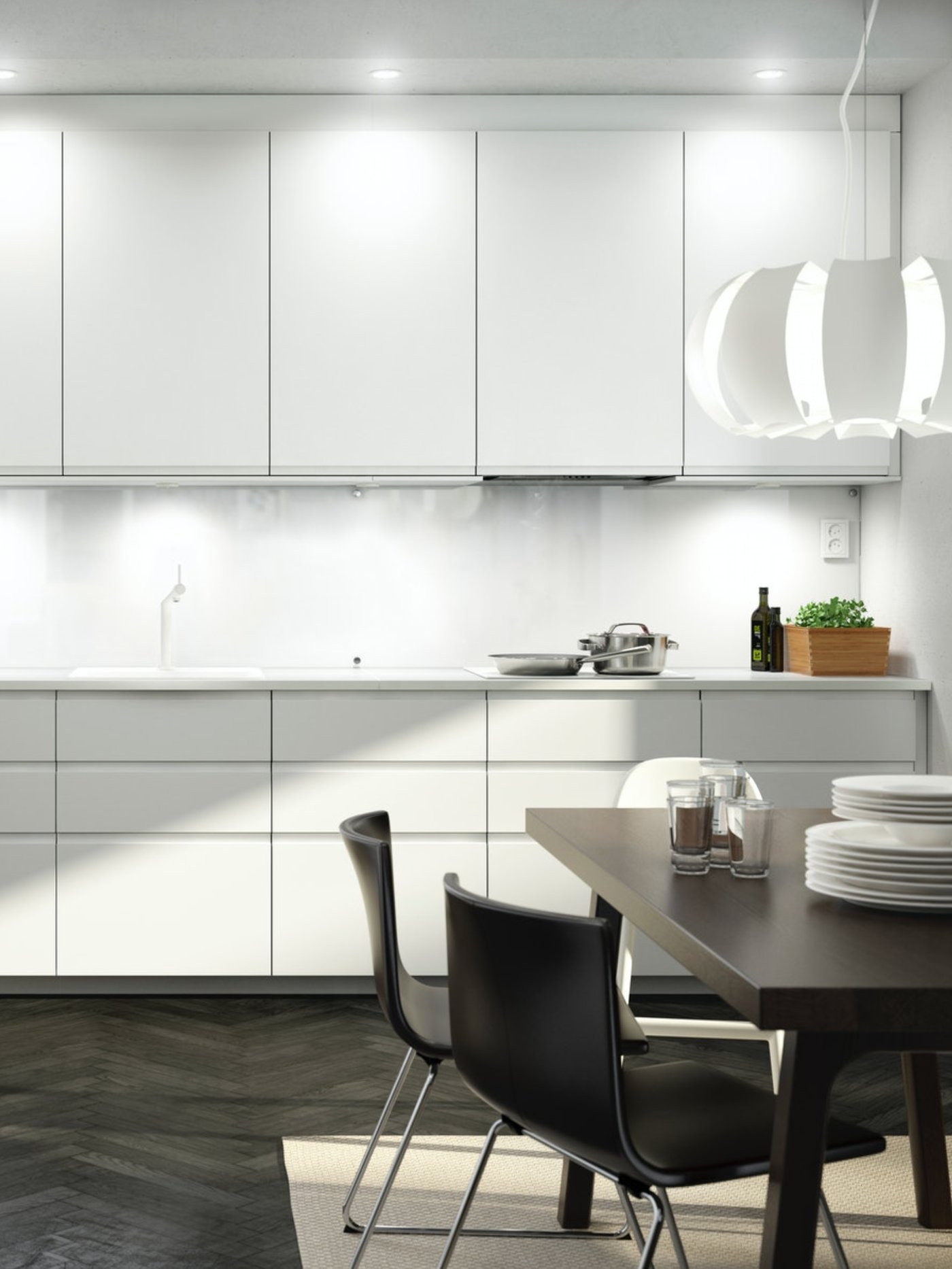Give an open modern look to your kitchen with VOXTORP IKEA IKEA