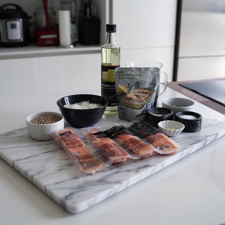 Cook with IKEA Fried salmon with lentil IKEA