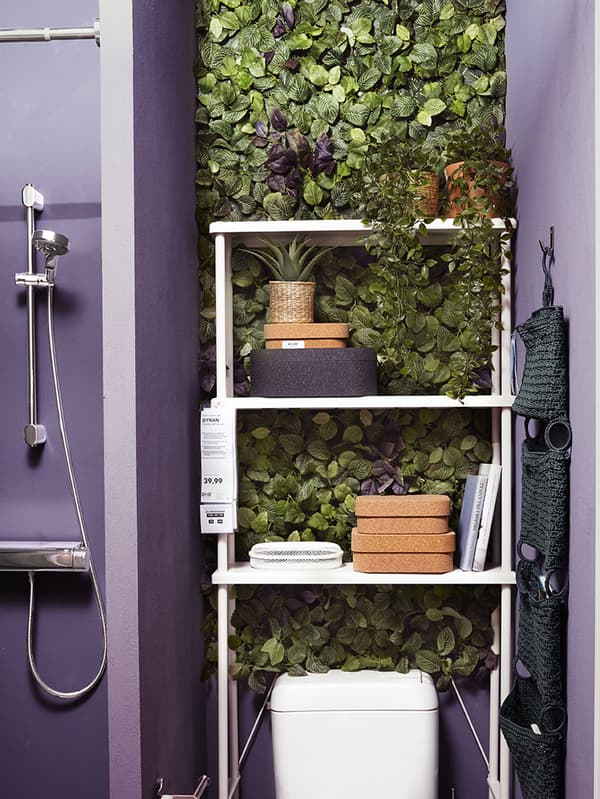 FEJKA  Plante artificielle Fixation murale/intérieur/extérieur vert/mauve