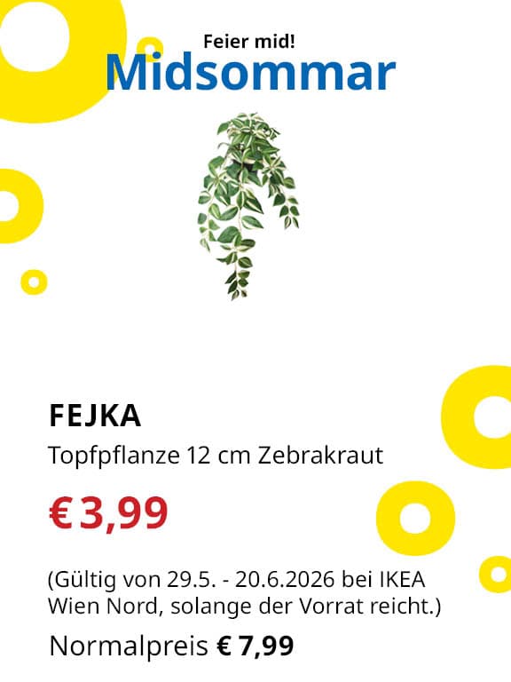 FEJKA
Topfpflanze 12 cm Zebrakraut
€3,99 statt €7,99