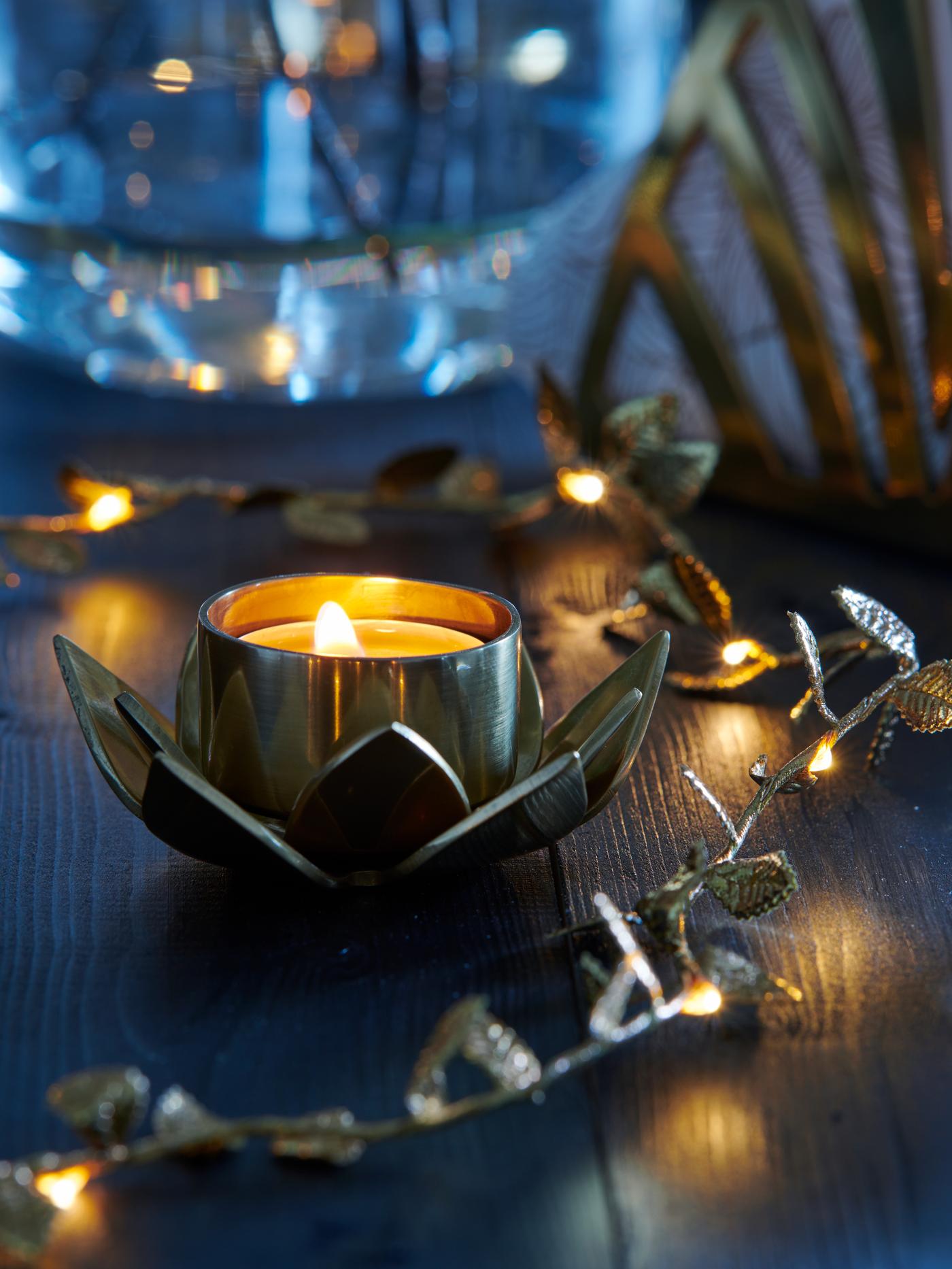 Festive lights, candles and décor displayed under IKEA Family Diwali offers

