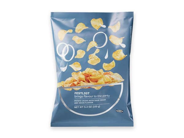 FESTLIGT Potato Crisps with sour cream & onion flavour