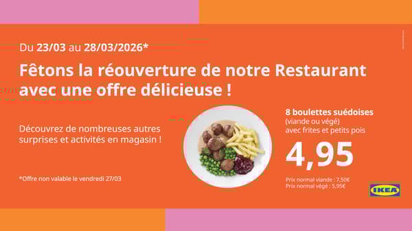 Fêtons la réouverture du restaurant