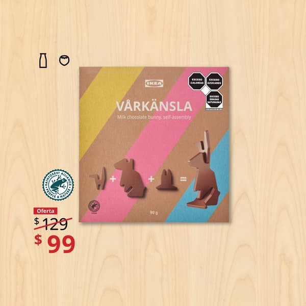 Figura de chocolates con leche de 90 gr.