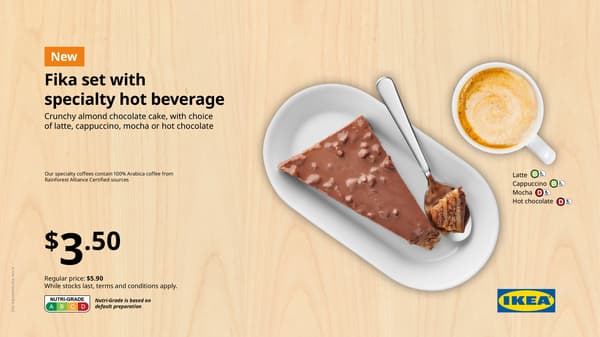 Fika set with specialty hot beverage