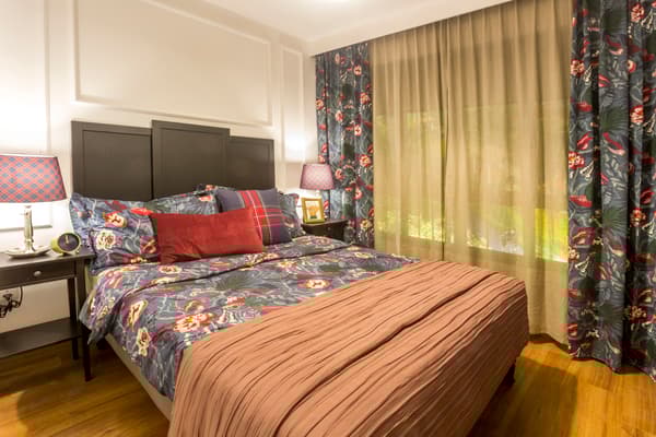 FILODENDRON Quilt cover and 2 pillowcases, dark blue, floral patterned, 150x200/50x80 cm