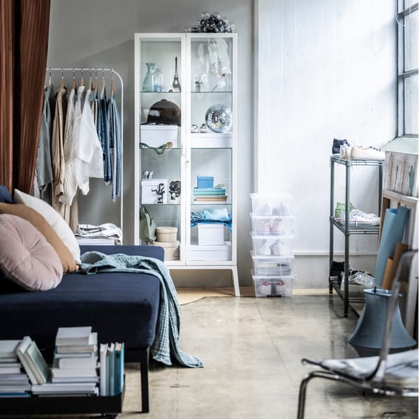 Find cabinets for creating a more orderly living room.