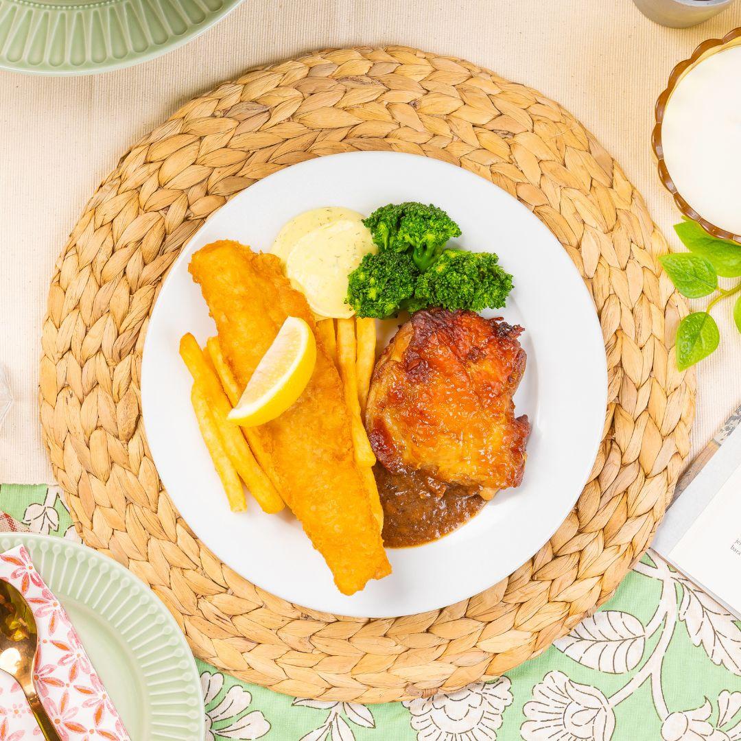 Fish & chips and chicken chop combo